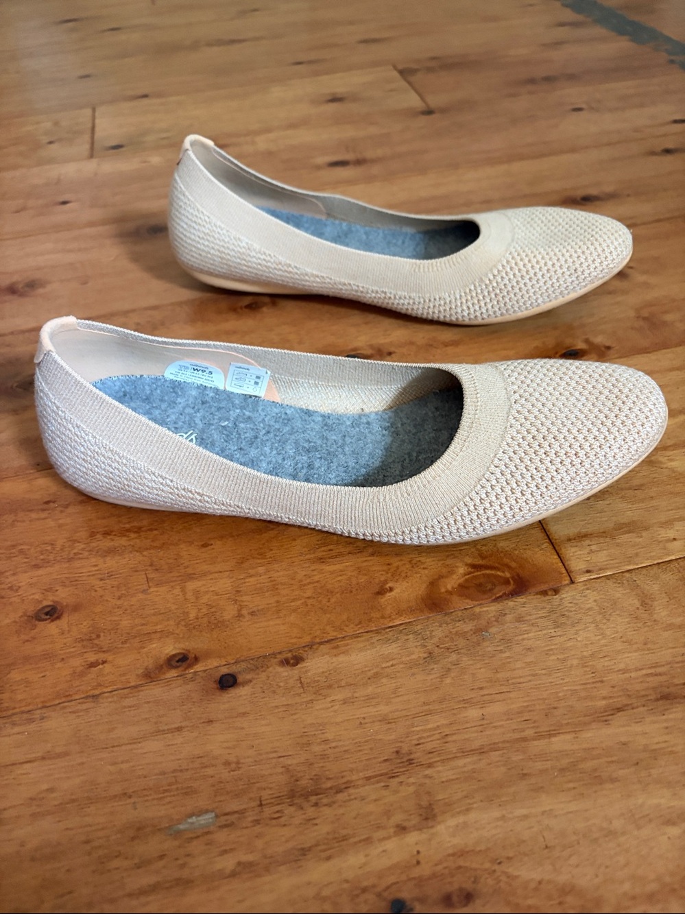 Allbirds Tree Breezers Tan Beige Knit Ballet Flats Womens 9.5